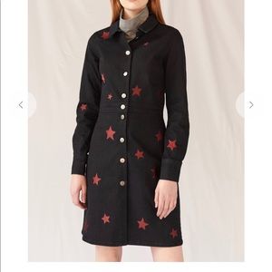 m.i.h jeans black and red denim dress